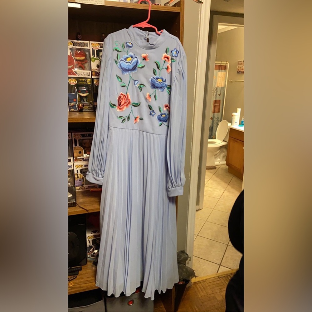 NEW ASOS LIGHT BLUE FLORAL DRESS
